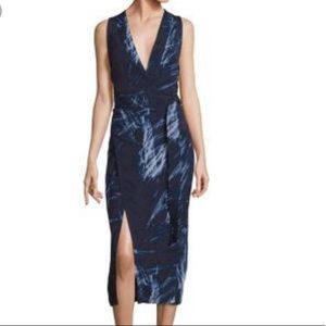 Halston Heritage Belted Midi Dress